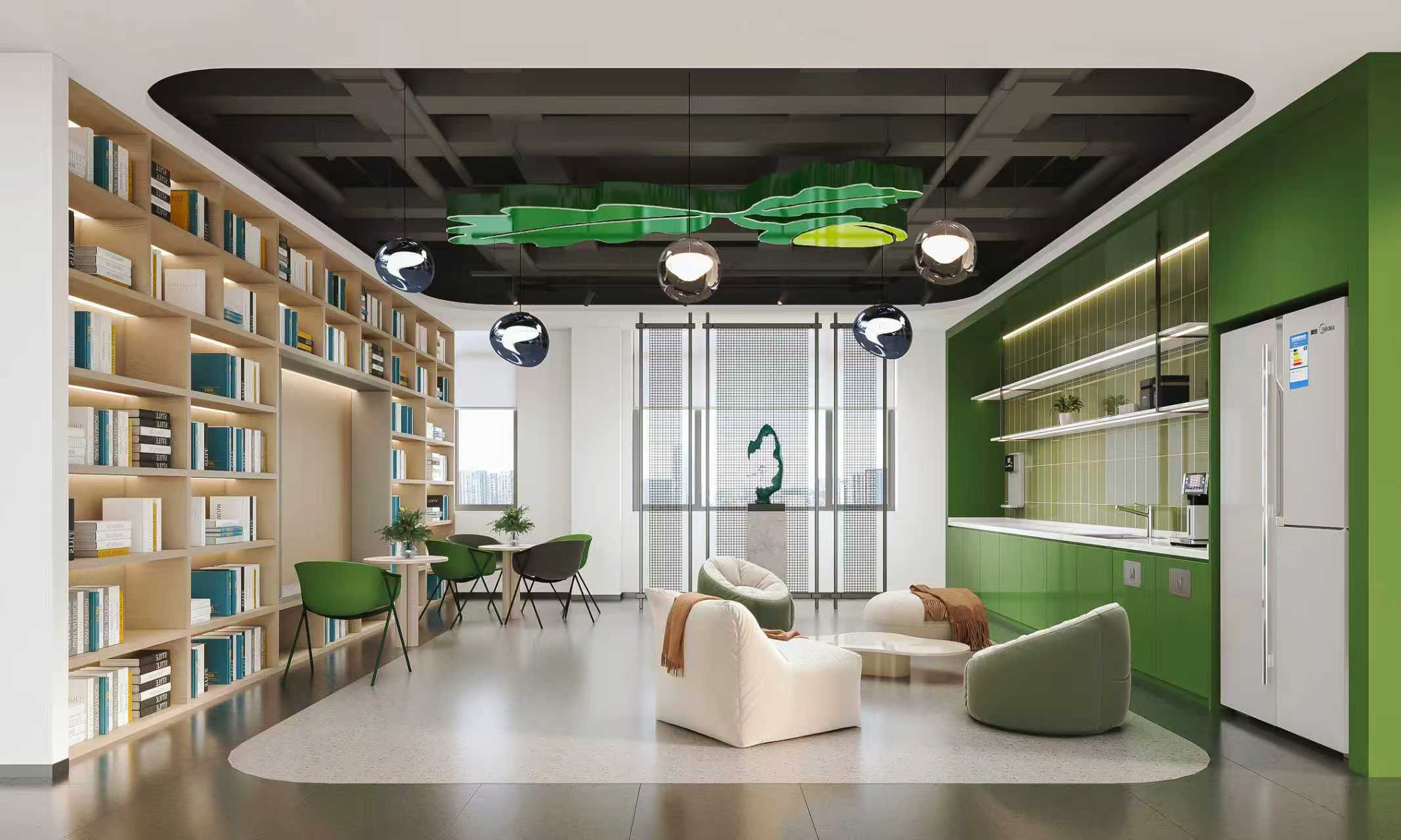 湖北廣興通信科技有限公司武漢分公司辦公室裝修開工!(圖5) 休閑區.jpg