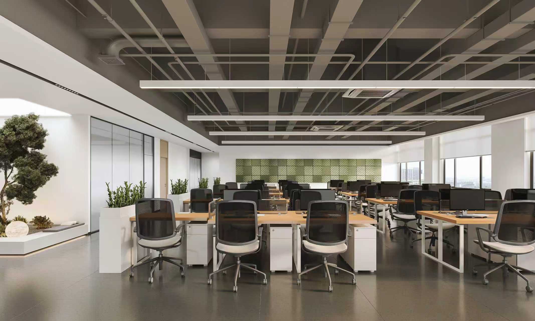 湖北廣興通信科技有限公司武漢分公司辦公室裝修開工!(圖6) 開敞辦公區.jpg